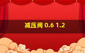 减压阀 0.6 1.2